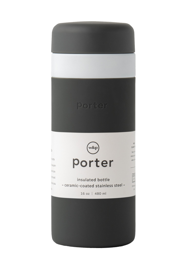 Insulated Ceramic Bottle 16oz -Black