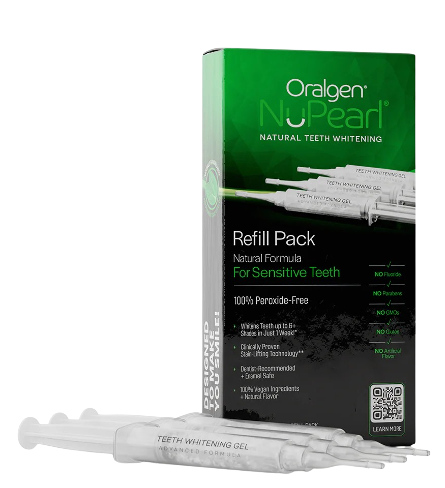 Natural Teeth Whitening Refill Pack with 3 Syringes (Peroxide-Free)