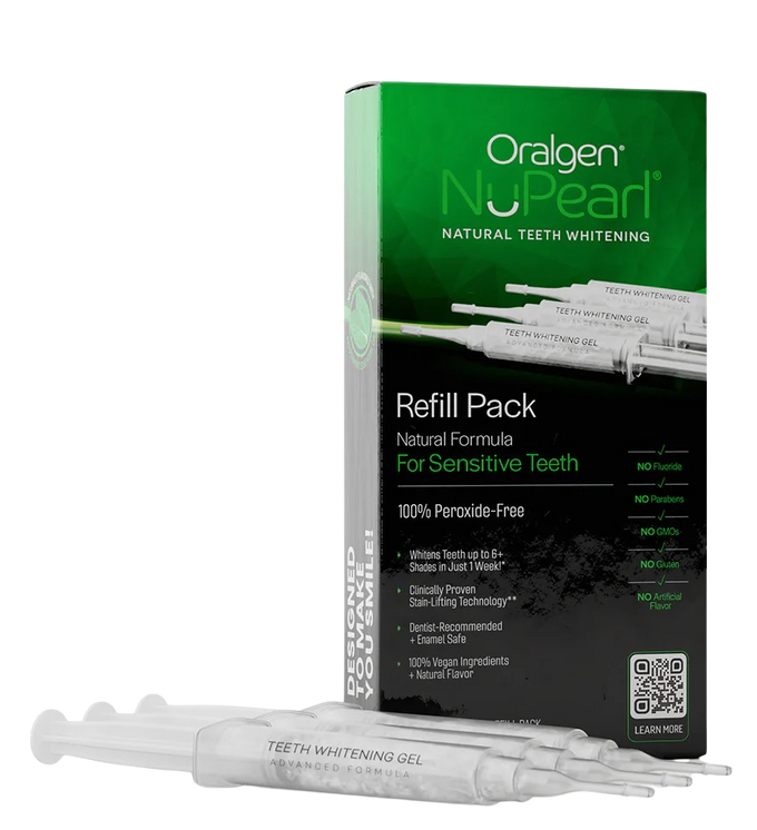 Natural Teeth Whitening Refill Pack with 3 Syringes (Peroxide-Free)