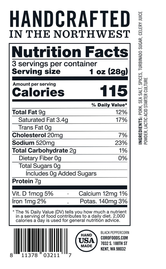 Uncured Fennel & Black Pepper Salami Sliced