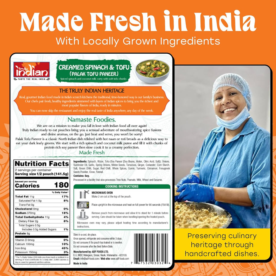 Creamy Spinach Tofu Curry Entree (3CT)