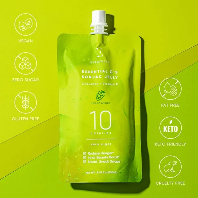 Essential C's Konjac Jelly - Green Grape (10 Pack)