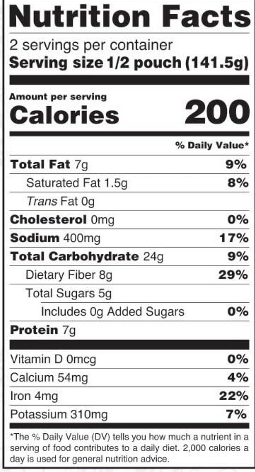 Curried Chickpeas Entree (3CT)