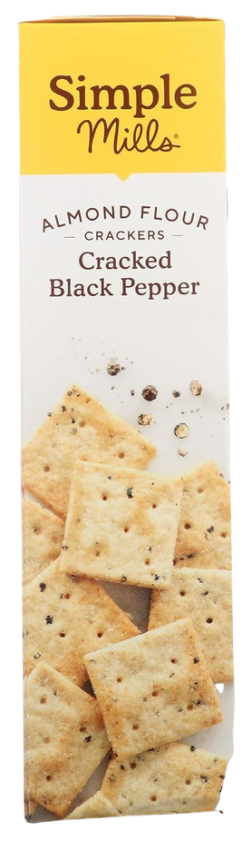 Cracked Black Pepper Almond Flour Crackers