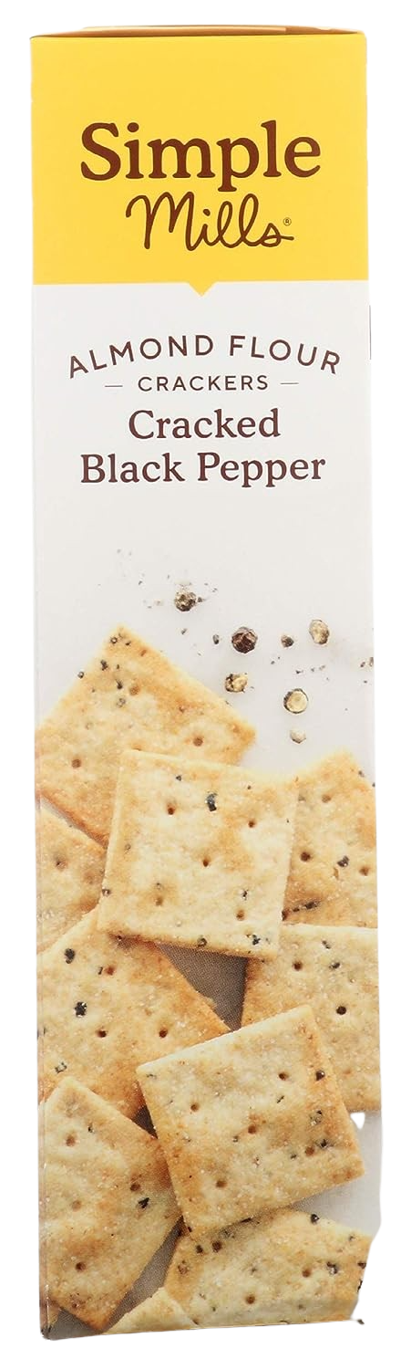 Cracked Black Pepper Almond Flour Crackers