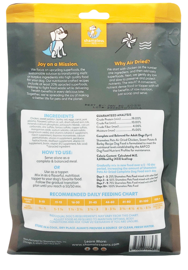 Sweet Hensations Air Dried Dog Food & Topper