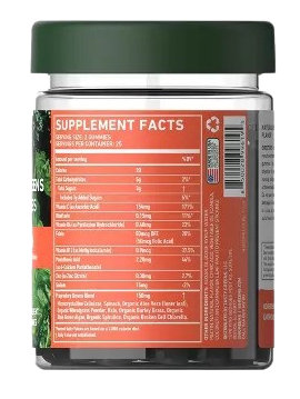 Peach Daily Greens Gummy Vitamins