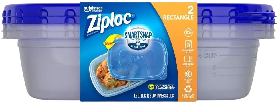 Smartsnap 2 Rectangle Containers 1.5 QTs