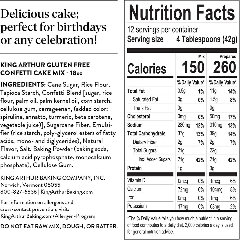Gluten-Free  Confetti Cake Mix