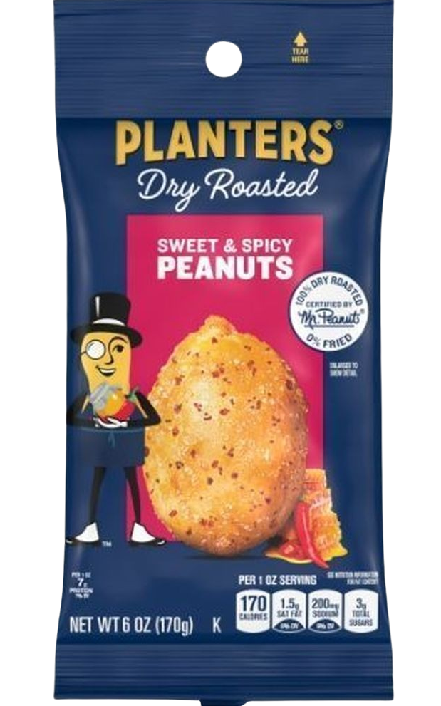 Sweet & Spicy Dry Roasted Peanuts (12 Pack)