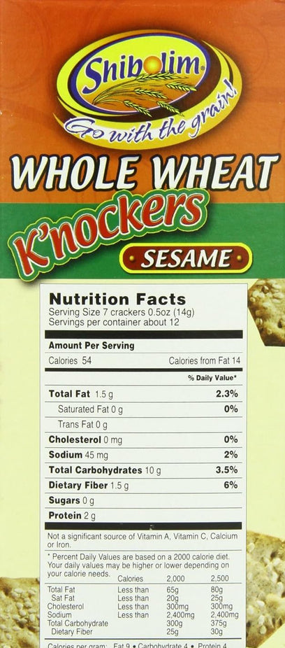 Whole Wheat Sesame Knockers Crackers