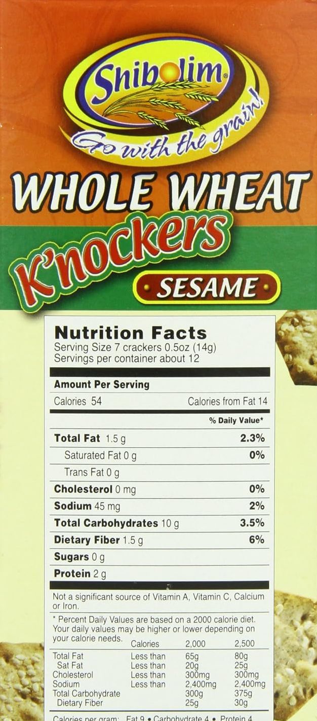 Whole Wheat Sesame Knockers Crackers