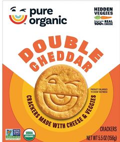 Double Cheddar Crackers Made with Cheese and Veggies
