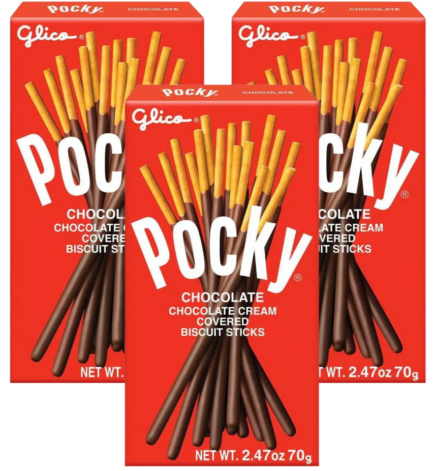 Pocky Chocolate Cream Biscuit Sticks (3 Pack)