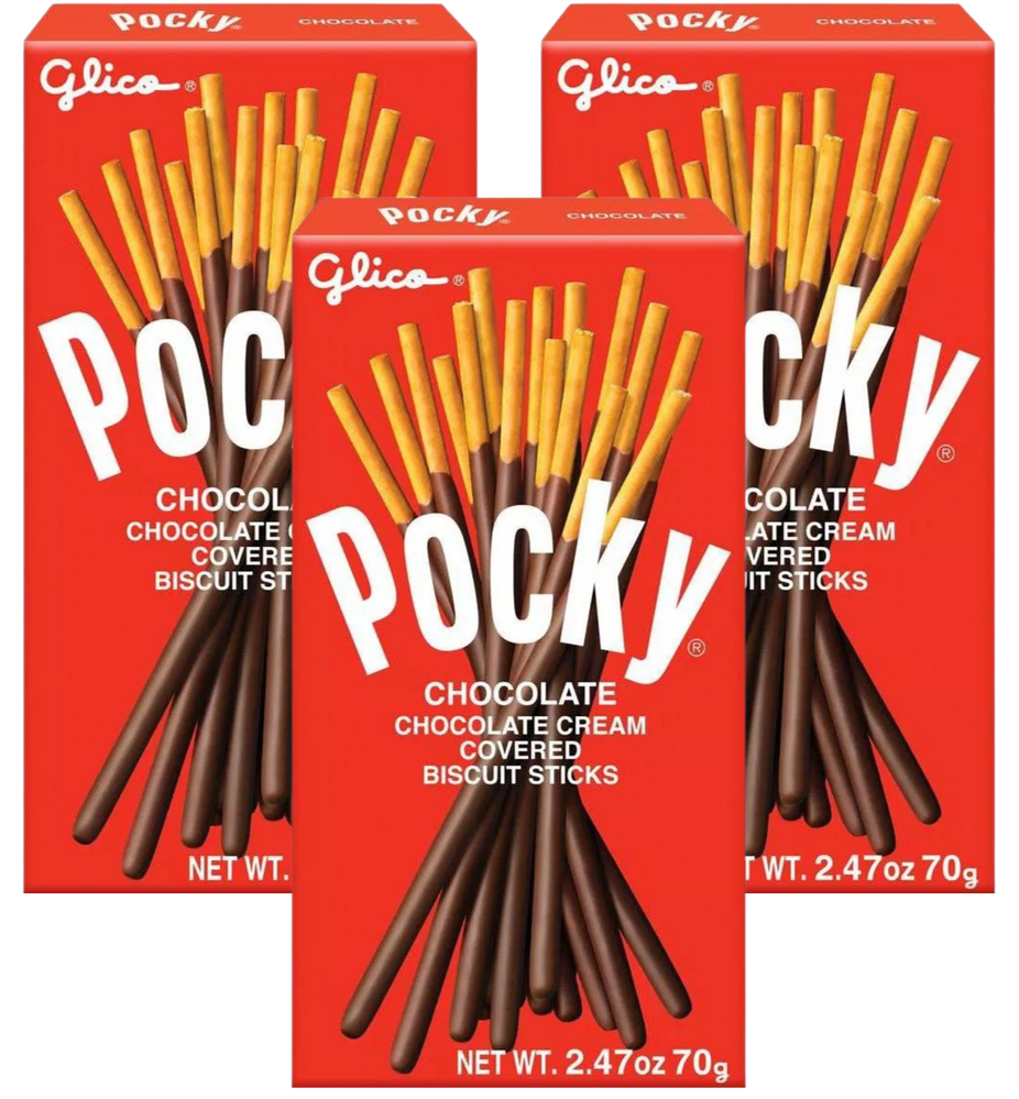 Pocky Chocolate Cream Biscuit Sticks (3 Pack)
