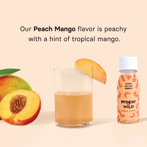 Clean All Day Energy Shots - Peach Mango (12 Pack)