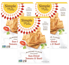 Almond Flour Crackers - Sundried Tomato & Basil (3 Pack)