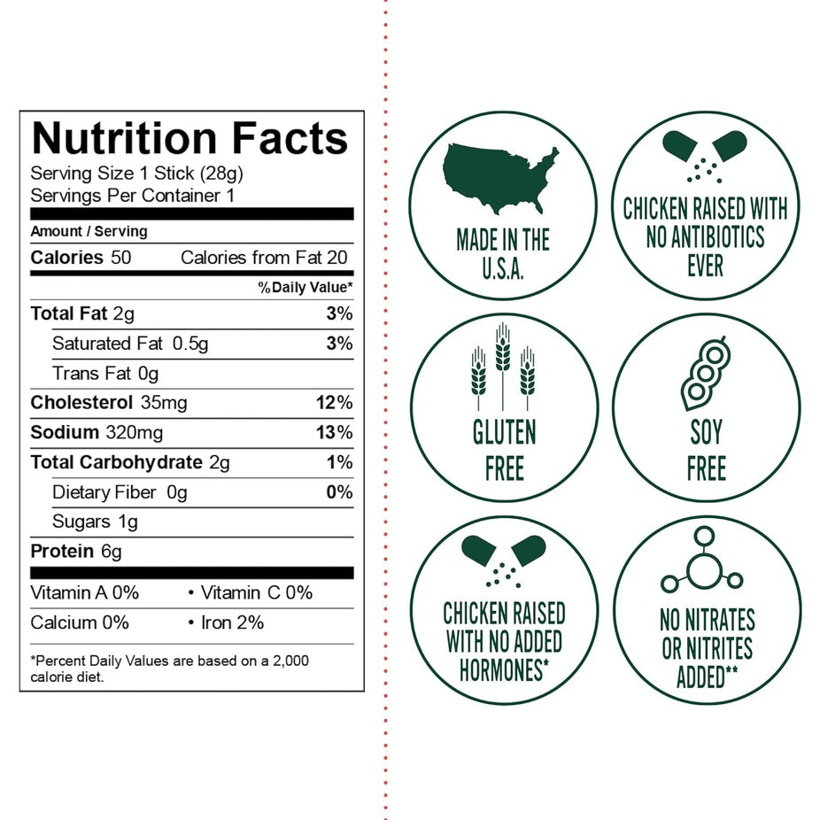 Original Sea Salt Chicken Snack Stick (12 Pack)