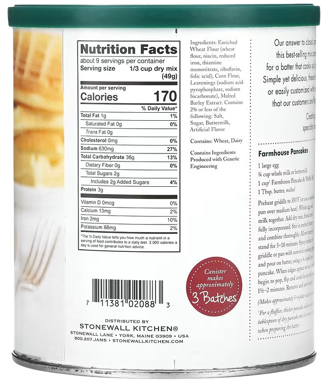 Farmhouse Pancake And Waffle Mix