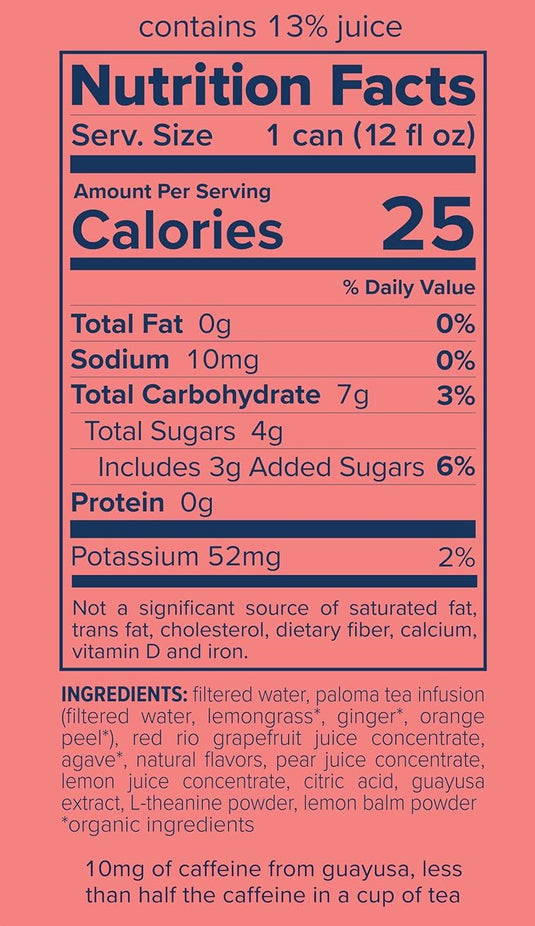 Zero Proof Grapefruit Paloma Mocktail (4 Pack)