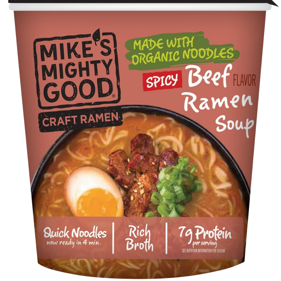 Organic Spicy Beef Flavor Ramen Noodle Soup Cup (6 Pack)