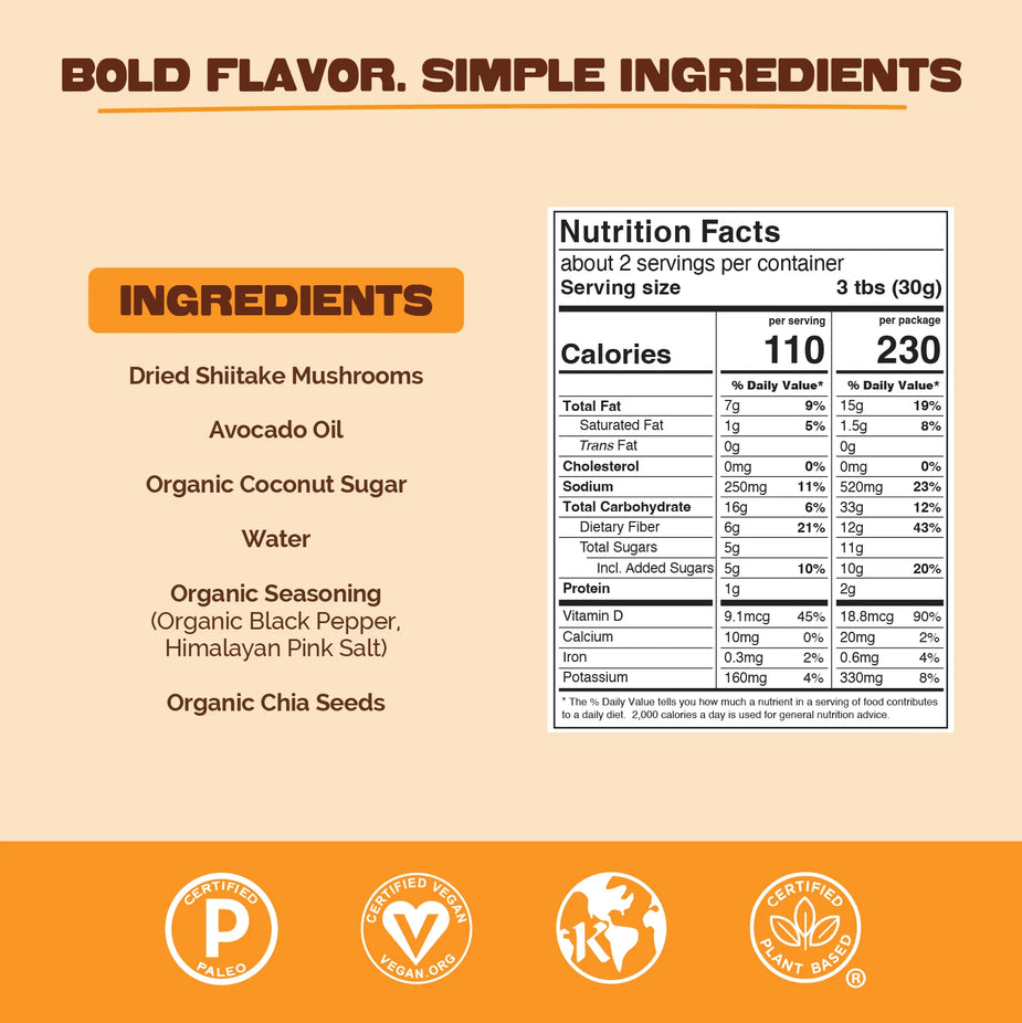 Salt & Pepper Mushroom Jerky