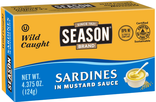 Sardines in Mustard Sauce with Salt Added (12 Pack)