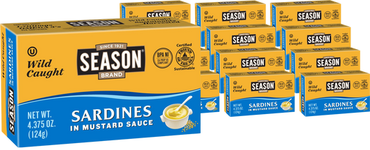 Sardines in Mustard Sauce with Salt Added (12 Pack)