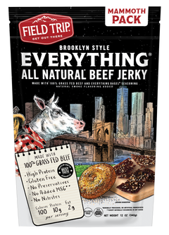 Everything Bagel Beef Jerky Bites (Large Pack) - Low Carb, Healthy High Protein Snacks