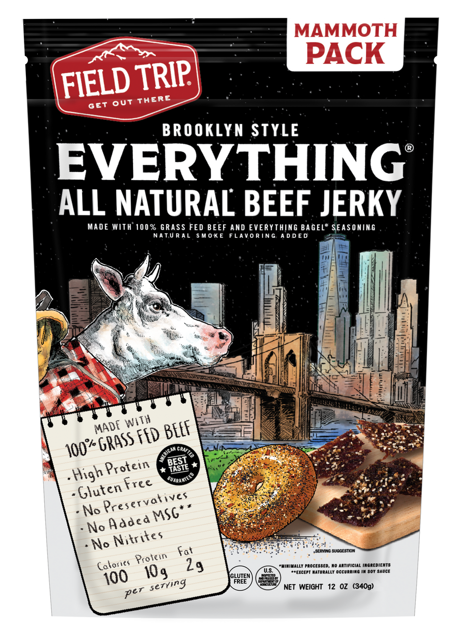 Everything Bagel Beef Jerky Bites (Large Pack) - Low Carb, Healthy High Protein Snacks