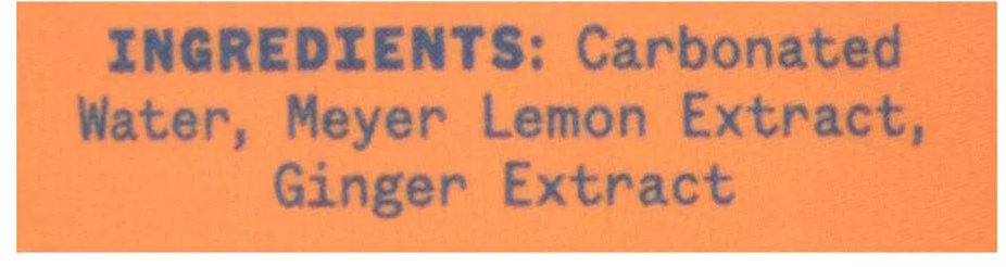 Ginger Meyer Lemon Sparkling Water (6 Pack)