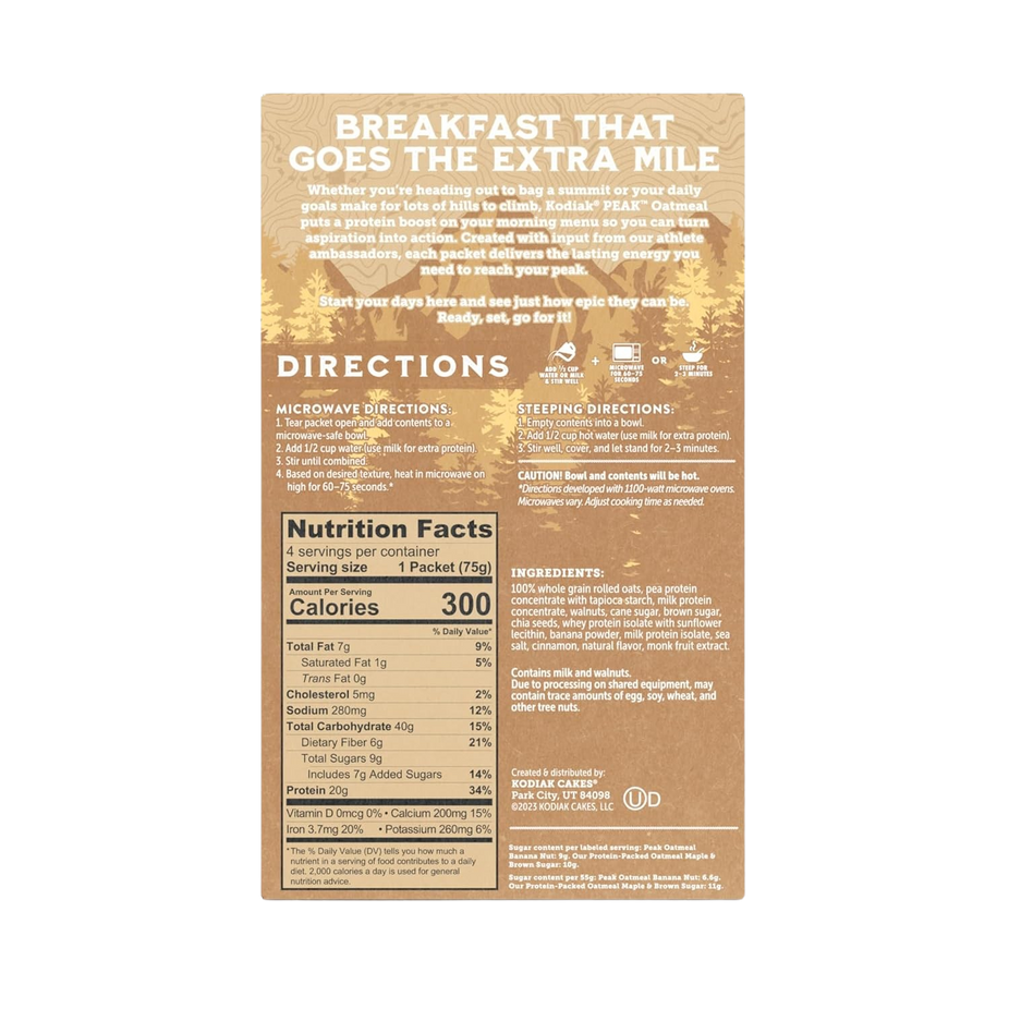 Banana Nut Oatmeal Packets (4 CT)