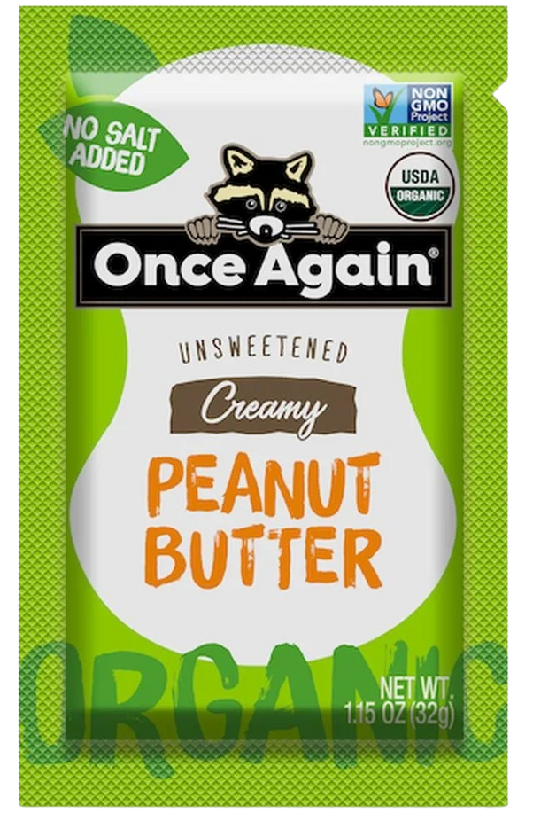 Organic Unsweetened Creamy Peanut Butter Squeeze (10 Pack)