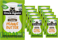 Organic Unsweetened Creamy Peanut Butter Squeeze (10 Pack)