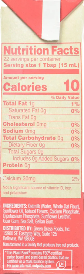 Unsweetened Cinnamon Swirl Oat Creamer