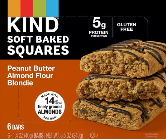 Peanut Butter Almond Flour Blondie Squares (6 CT)