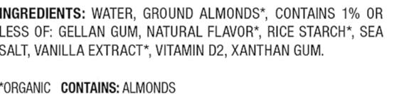 Organic Unsweetened Vanilla Almond Beverage