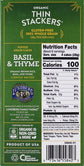 Thin Stackers Organic Basil & Thyme Organic Puffed Grain Cakes - Lightly Salted