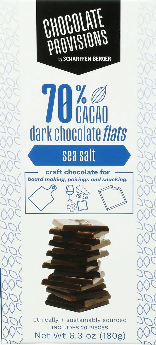 Sea Salt 70% Cacao Dark Chocolate Flats