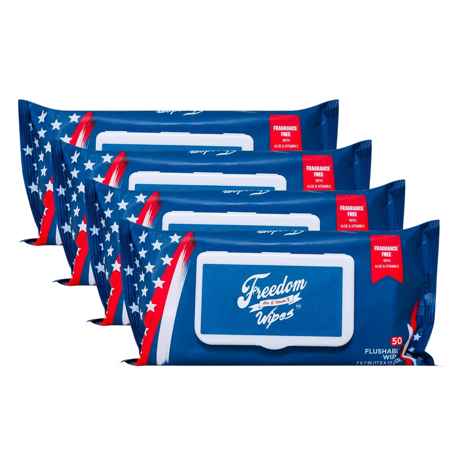 Flushable Wipes - Biodegradable - 50ct (4 packs)