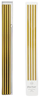 Porter Straw - 10" (Set of 4 Metal Straws w/Cleaner) - Gold