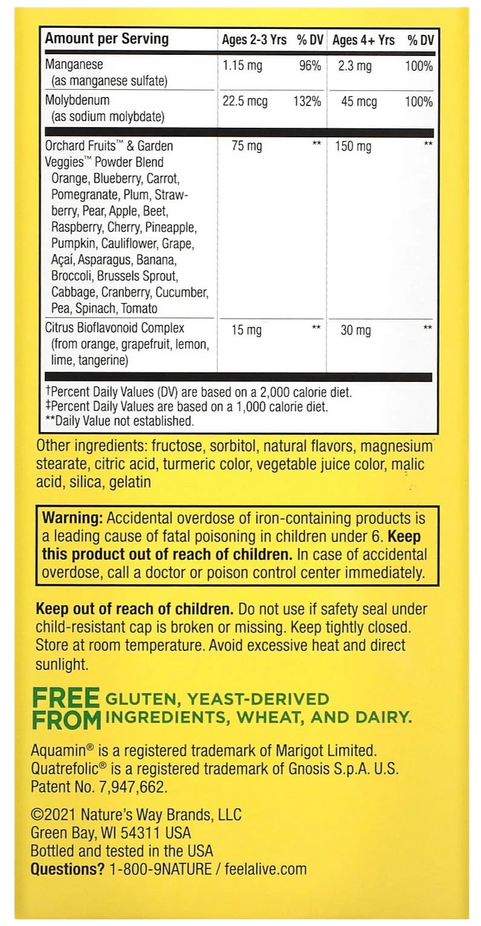 Alive! Kid's Chewable Multivitamin, Orange & Berry