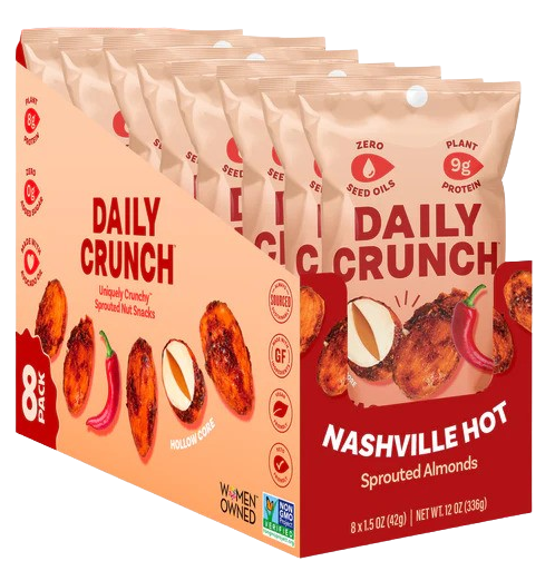 Nashville Hot Sprouted Almonds (8 Packs)