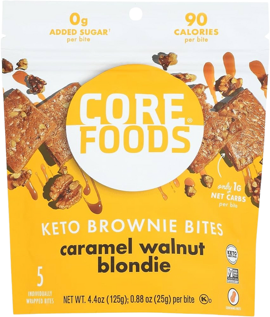 Caramel Walnut Blondie Keto Brownie Bites