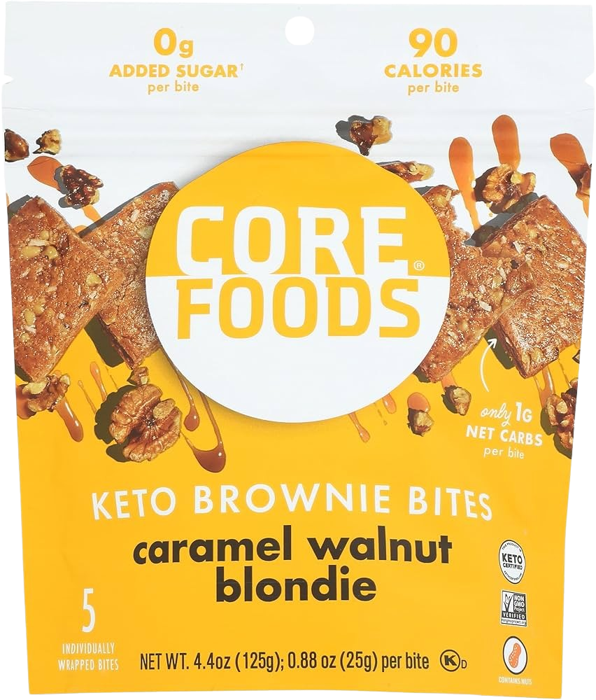 Caramel Walnut Blondie Keto Brownie Bites