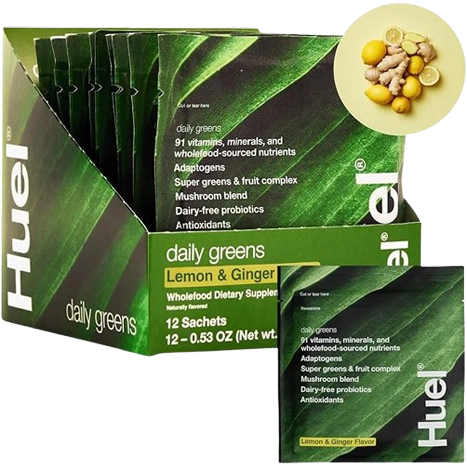 Daily Greens Superfood Drink - Lemon Ginger (12 CT)