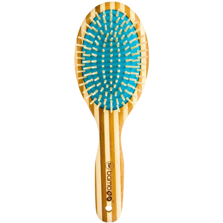 Sustainable Bamboo Brush With Natural Bristles - Turquoise