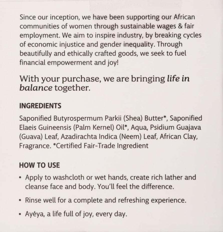 Traditional African Black Soap Bar - Reset