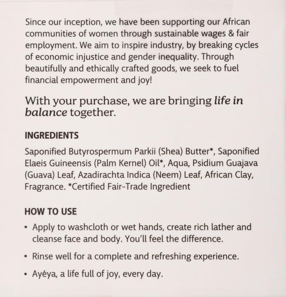 Traditional African Black Soap Bar - Reset
