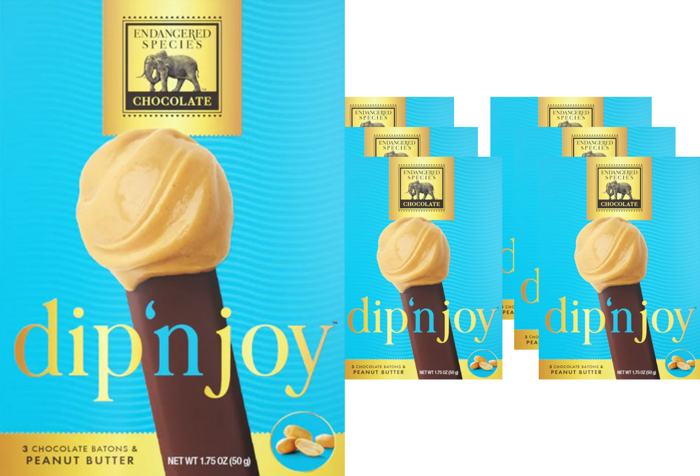 Dip And Joy Dark Chocolate Peanut Butter Stick (6 Pack)